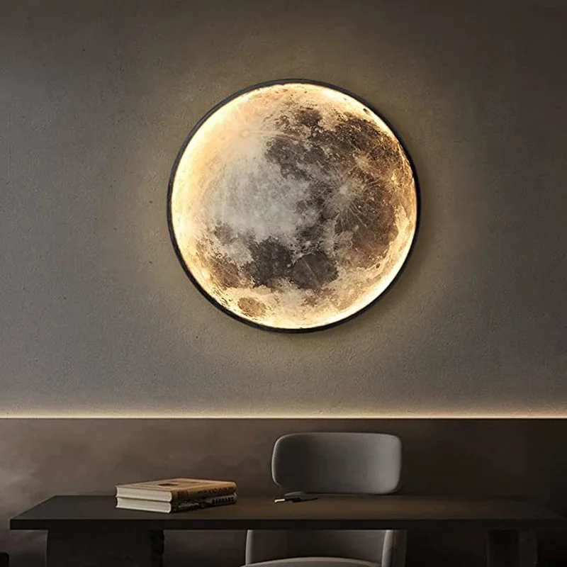 

Moon Lamp Nordic Minimalist Circular Lamp Modern Bedroom Home Living Room Ceiling Lamp Moon Ceiling Lamp Interior Decoration