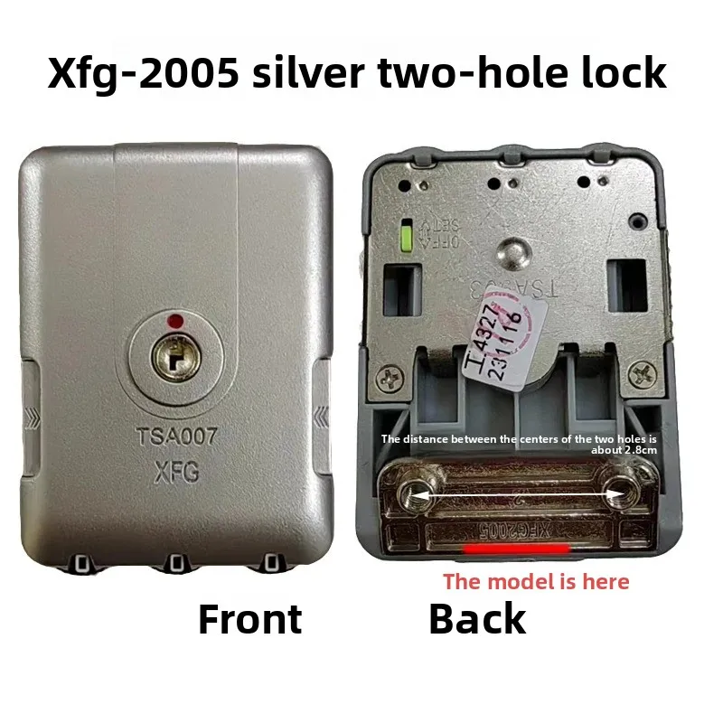 Фото XFG2005 Прозрачный замок для багажа TSA007, замок с кодовым ключом XFG903, запасная часть для ремонта алюминиевой рамы. №3