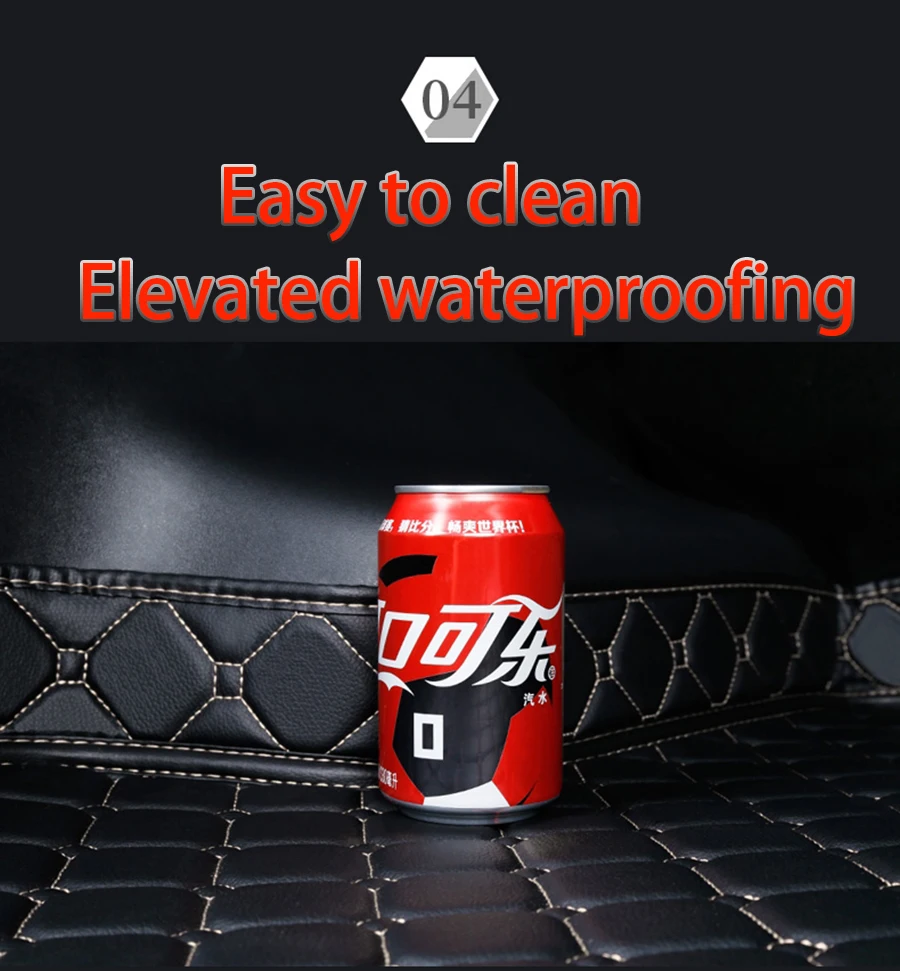 Высококачественные износостойкие кожаные коврики для багажника автомобиля на