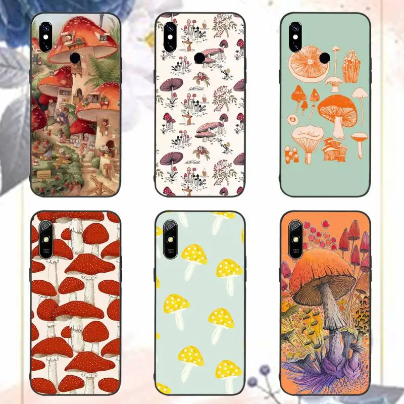 

Cactus and Mushrooms Elegant Phone Case For Xiaomi Redmi note 7 8 9 11 i t s 10 A poco f3 x3 pro lite funda shell coque cover