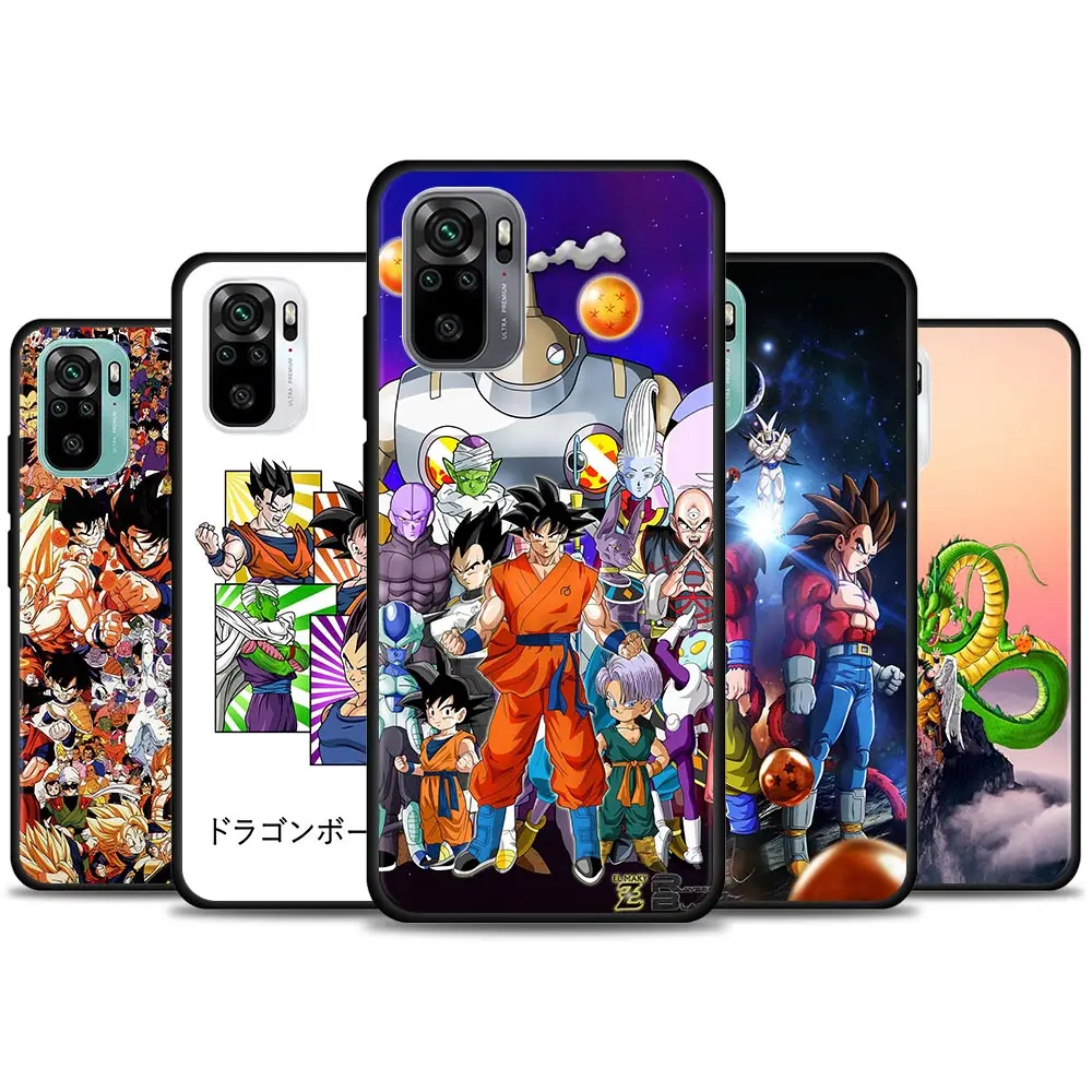 

Anime DragonBall Son Goku Phone Case for Redmi 10 9 9A 9C 9i K20 K30 K40 Plus Note 10 11 Pro Soft Case Silicone