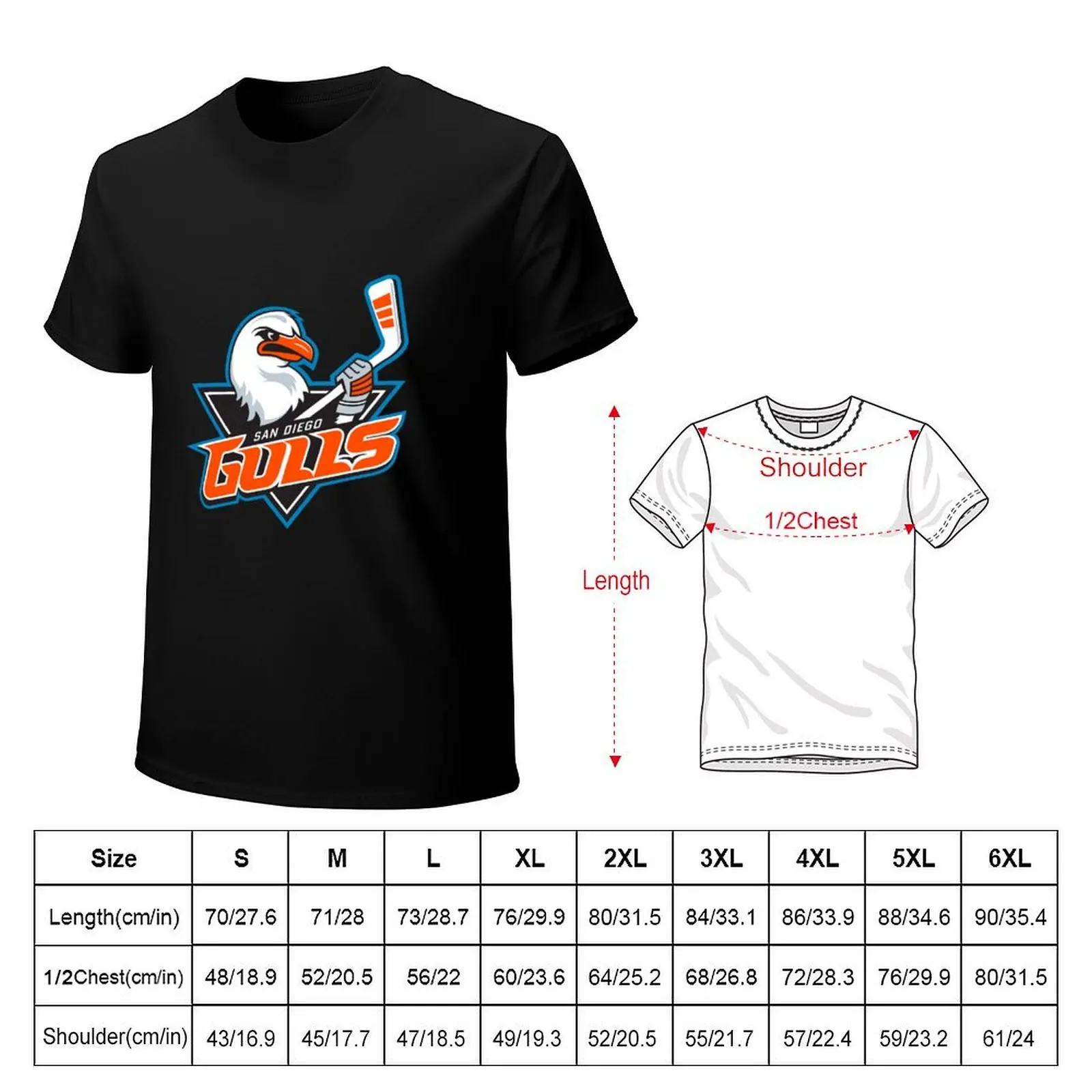 Футболка San Diego Gulls забавная рубашка хлопковые спортивные мужские футболки