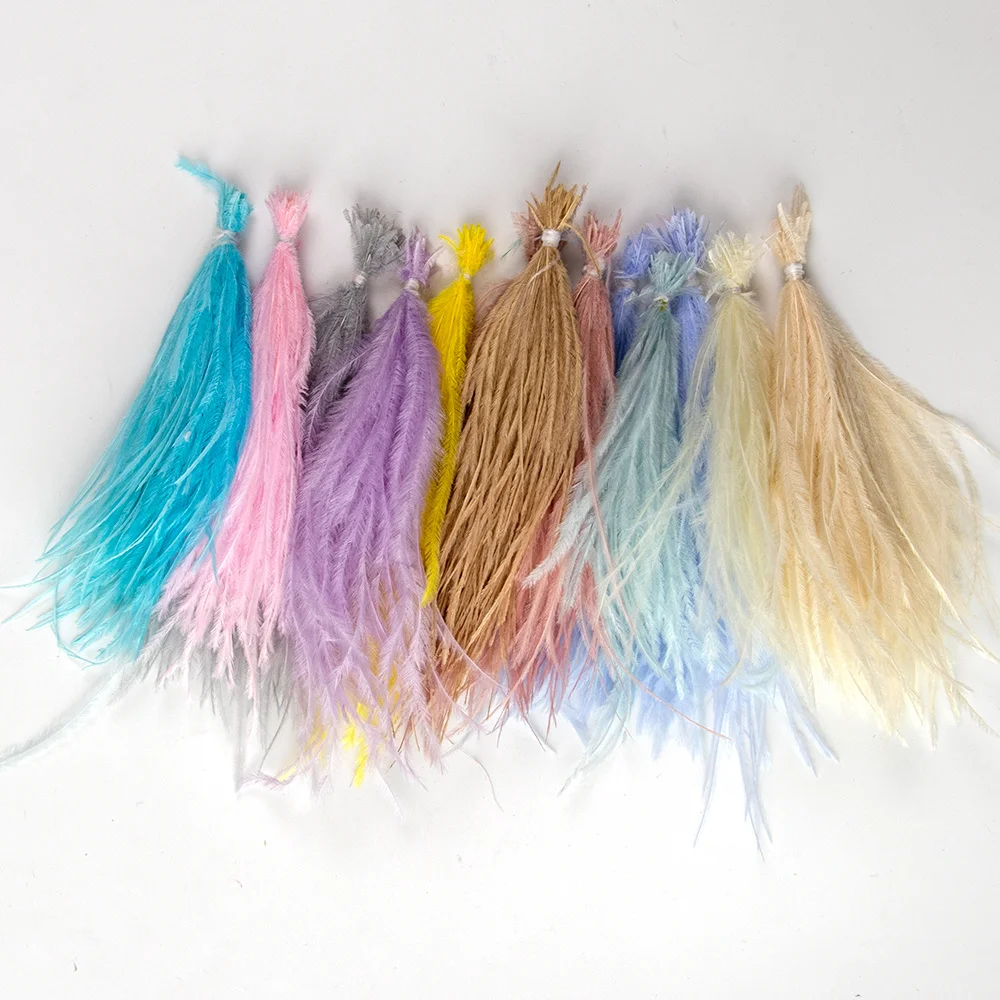 

100pcs/Lot Ostrich Feathers 10-15CM Natural Ostrich Craft Plumas DIY Wedding Dress Christmas Sewing Earrings Decoration