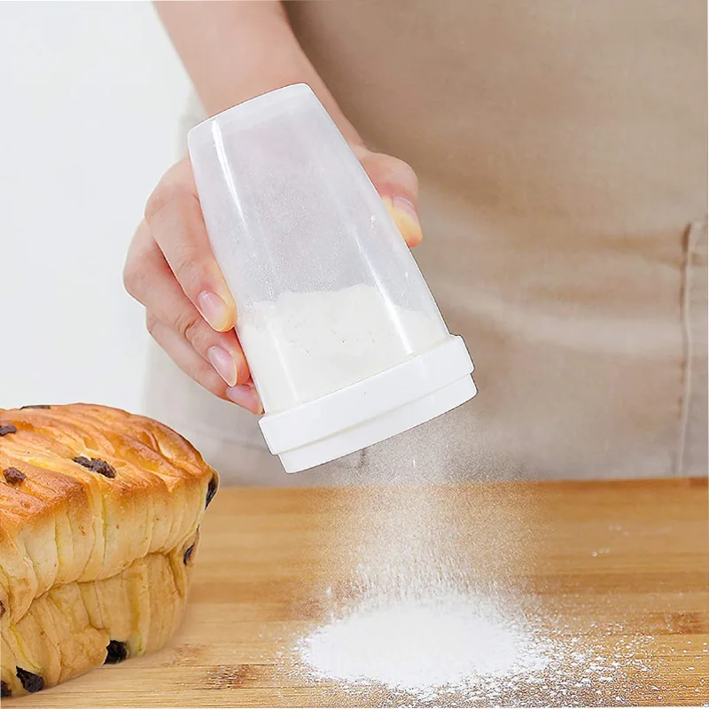 

Brand New Baking Plastic Kitchen Household Flour Sieve Cocoa Powder Cake Bread Decoration Cooking Tools