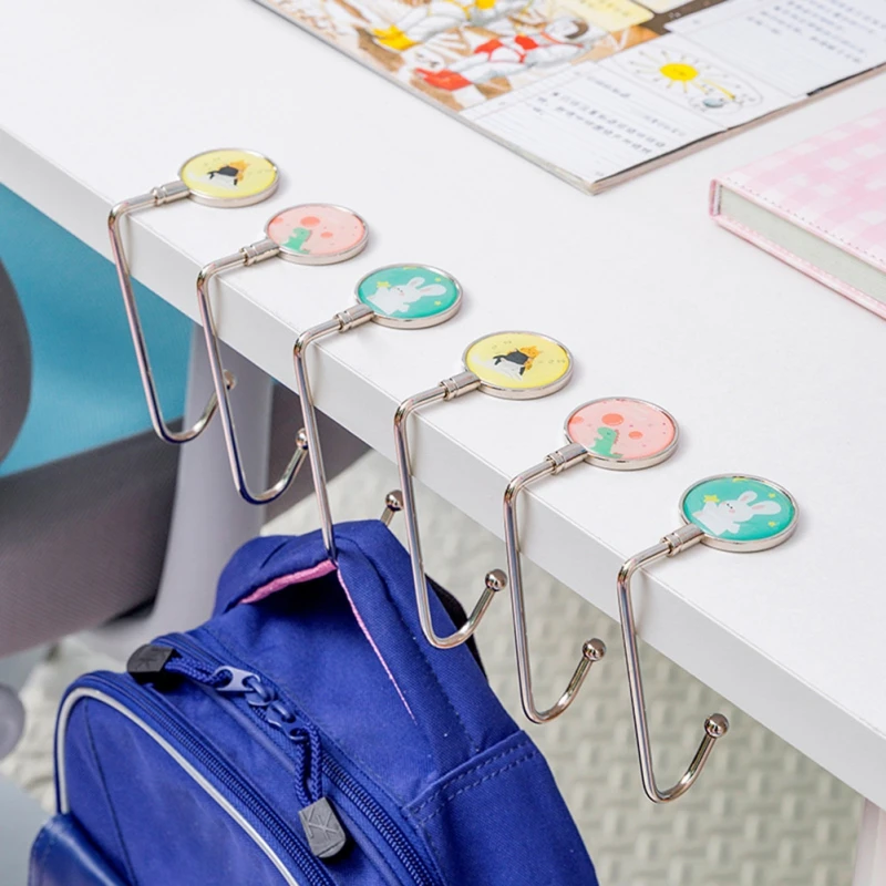 

Портативный металлический складной крючок для сумок, вешалка для сумок, крючок для кошелька, держатель для сумок, складной настольный крючо...