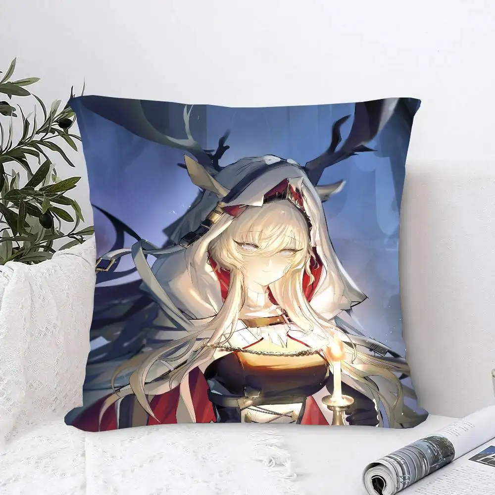 Фото Наволочка Viviana Anime A-arknights, модная квадратная наволочка для спальни, гостиной, декоративная, для отдыха №4
