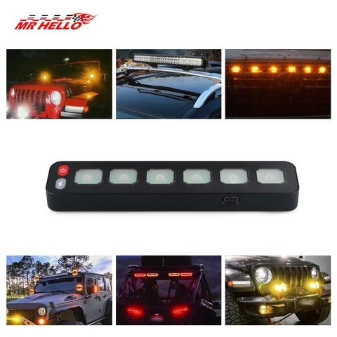 6 панелей управления, беспроводное сенсорное управление, многофункциональное электронное реле RGB, мигающий щелчок для автомобиля 4x4, лодка, 12 В, 24 В