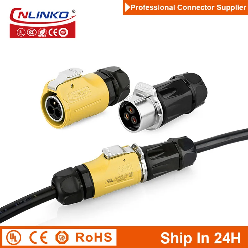 Cnlinko LP20 M20 авиационный 3-контактный 20 A 500 В Водонепроницаемый проводной разъем питания штепсельная розетка стыковое соединение для уличного прожектора радио
