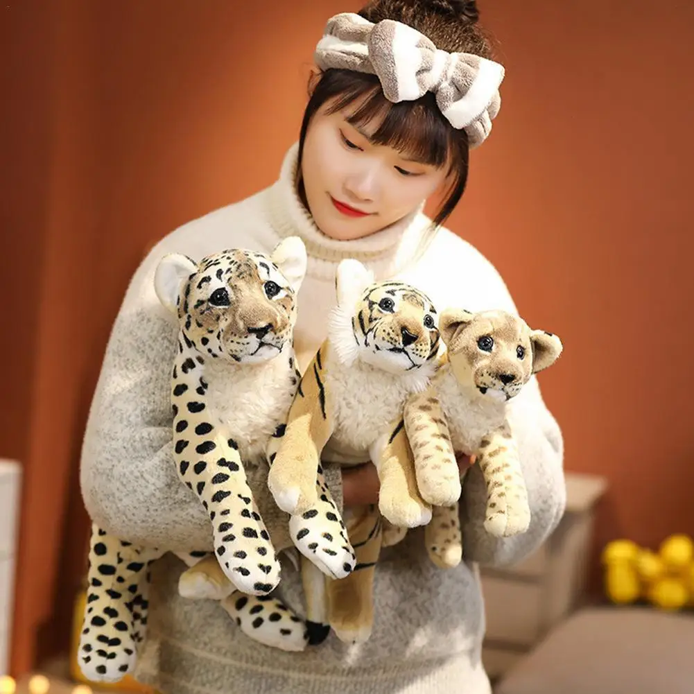 

39cm Simulation Small Tiger Plush Toy Stuffed With Forest Animal Tiger Soft Soft Pillow Doll Skin-friendly Wild Rag Realist A4U0