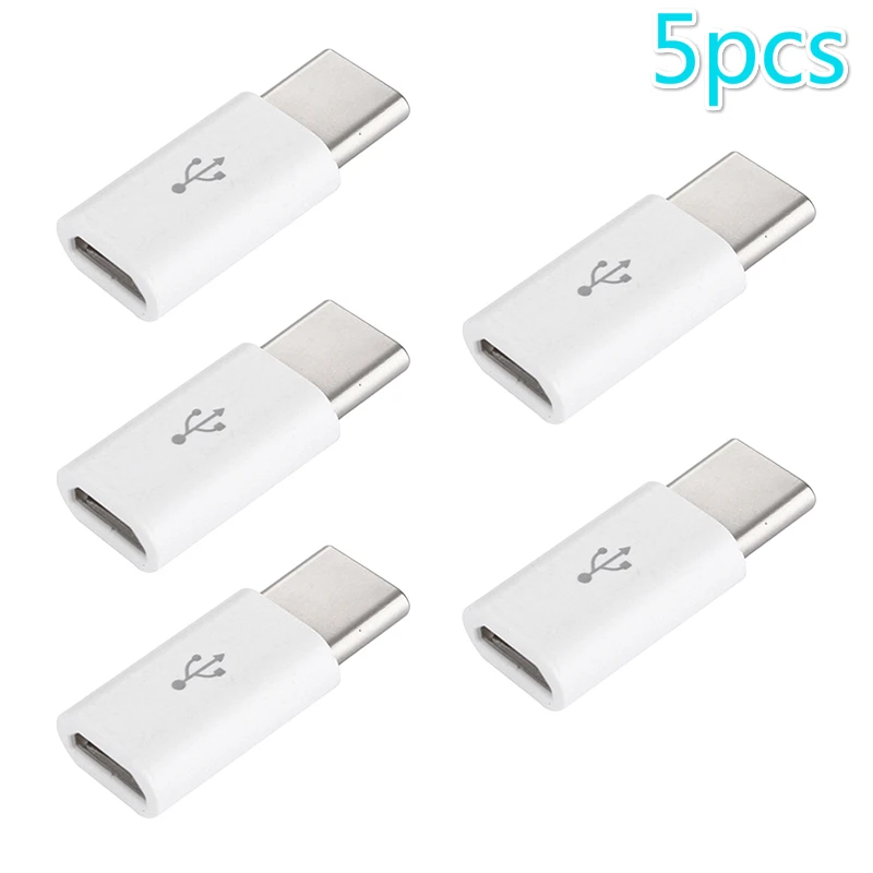 

5 PCS Exquisite Small Micro To USB-C Type-C USB 3.1 Data Charging Adapter Convenient General For Smart Product 2 Colors