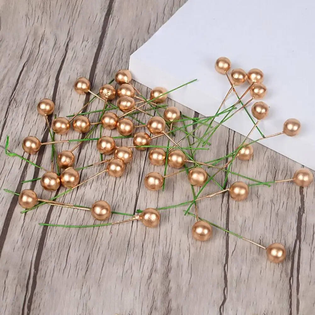 

100 Pcs Artificial Berry Useful Solid Color Realistic Look for Home Decor Christmas Berry Decorations Imitation Berries