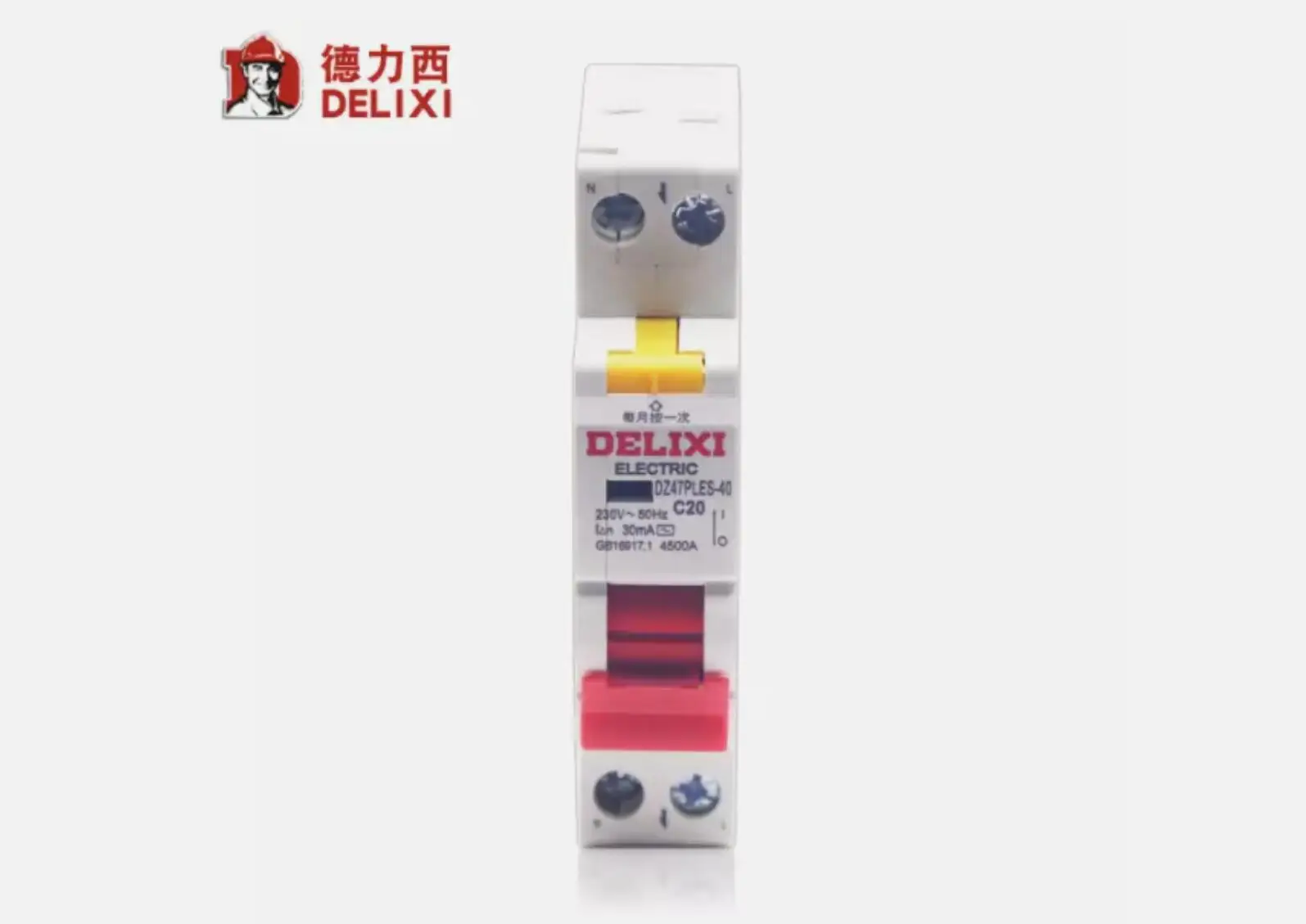 Автоматический выключатель воздуха Delixi dz47ple 1P + N марка C-типа
