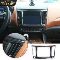 for maserati levante 2016 car styling abs carbon fiberchrome interior navigation screen decoration frame cover trim accessories