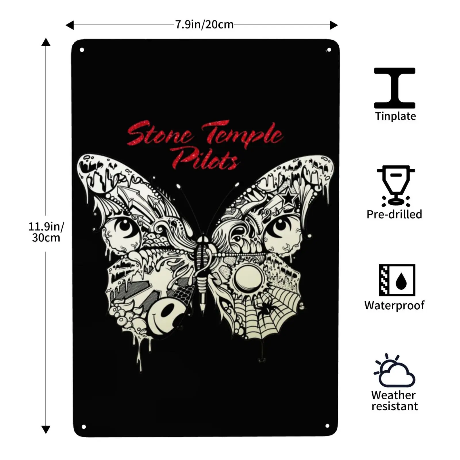 Металлический жестяной знак GOTENTI настенный постер в винтажном стиле с рисунком