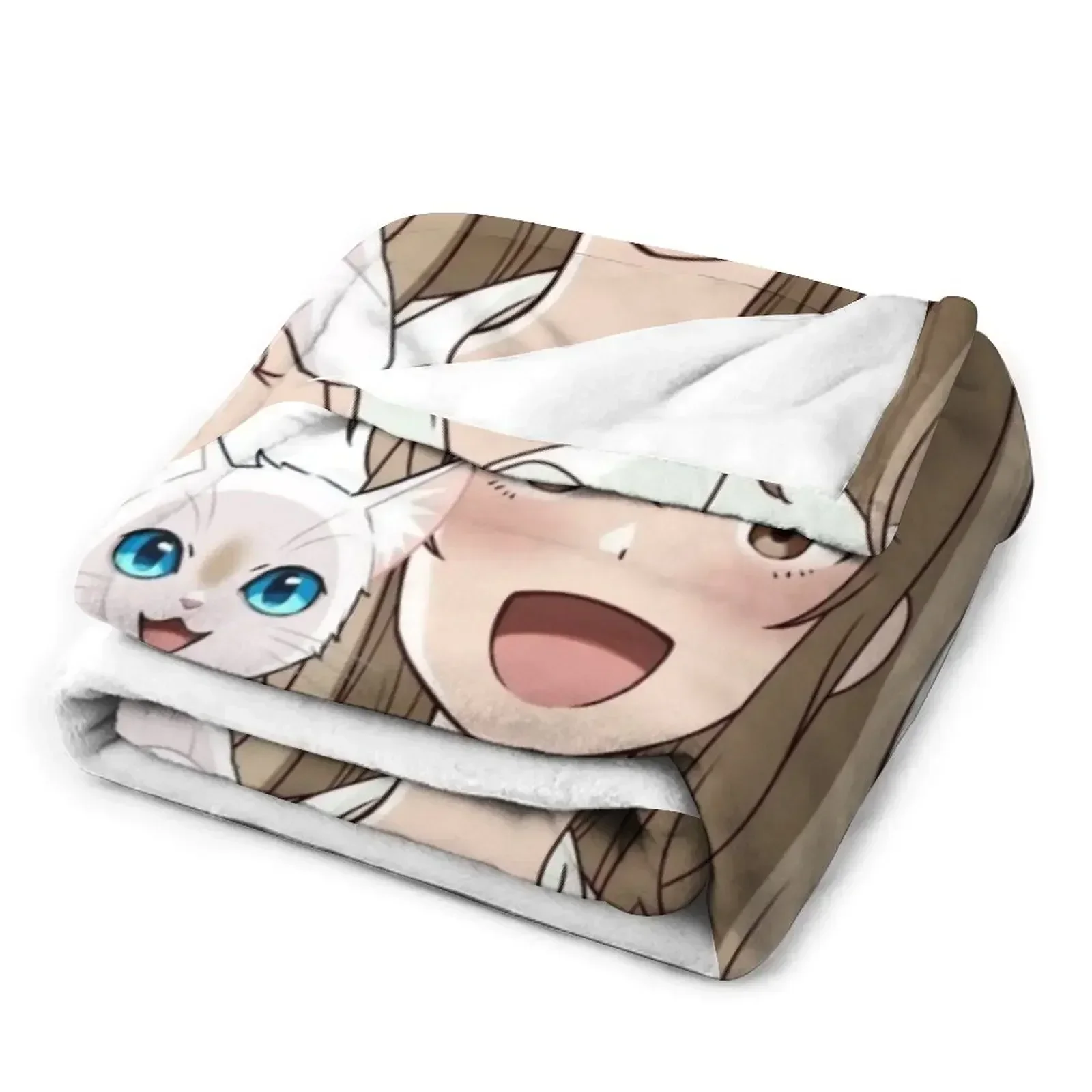 Фото A Wisker away - Happy Sasaki & Taro Fanart Плед Мягкие рождественские украшения Туристические одеяла №3