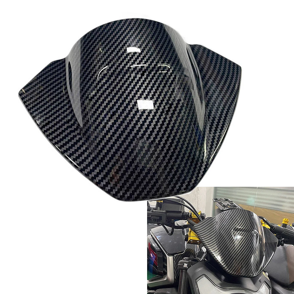 Motorcycle Windshield Windscreen Wind Protection Cover Wind Guard For CFMOTO CLX700 CF700 CLX Black Carbon Fiber Wind Deflector