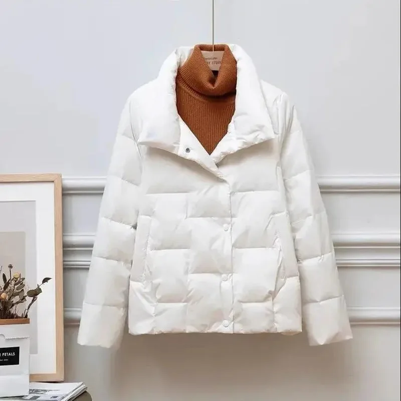 Parkas Women 2022 New Winter Clothes Korean Loose Small Padded Coat Female Large Size Short Lightweight Down Cotton Jacket