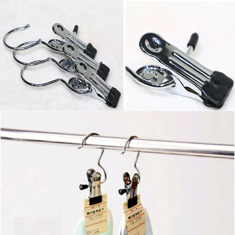 Железная ветрозащитная вешалка для одежды с колышками нескользящая брюк зажим