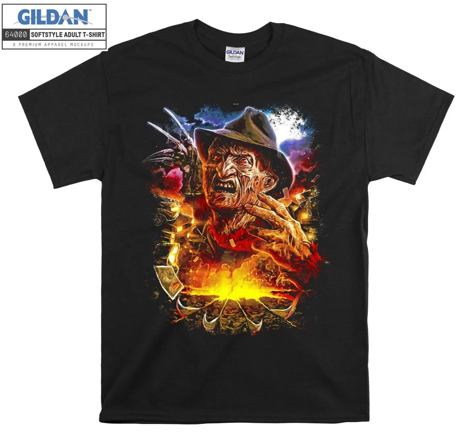 Хэллоуин ужас Freedy футболка E882