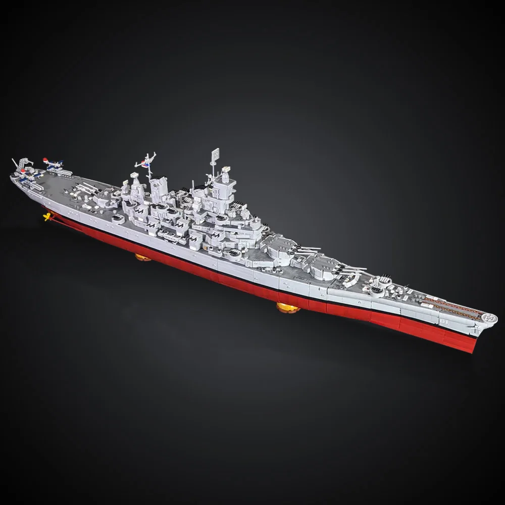 Gobricks MOC USS Iowa BB-61 линкор строительные блоки модель Второй мировой войны военный