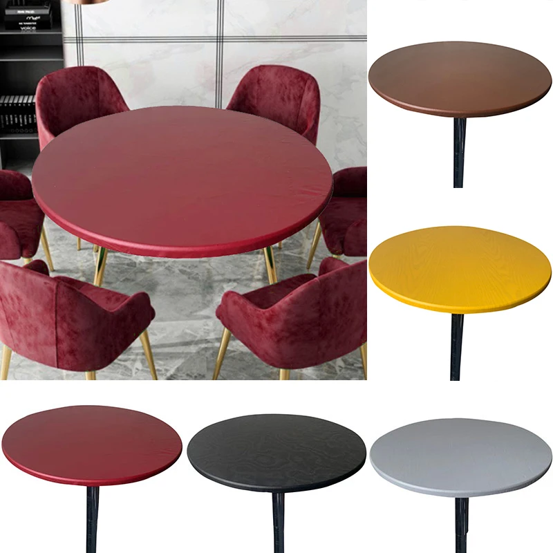 With Elastic Edged Table Cover Cloth Protector 60/70/80/90/100/120/130cm