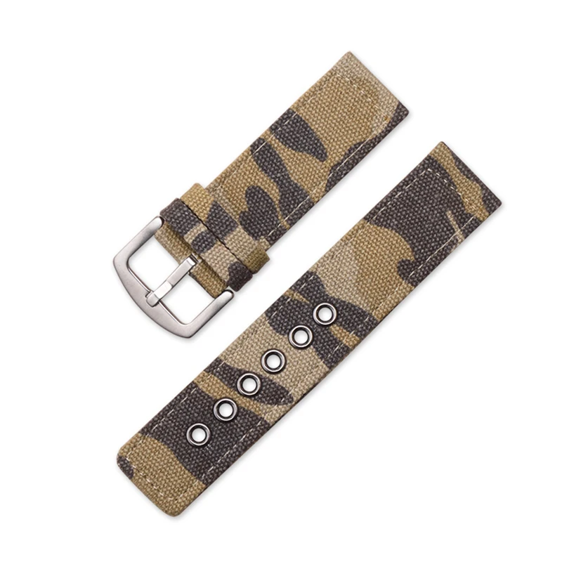 18 20 22 24mm Field sports canvas Nylon watch band For all flat watch interface Smartwatch Bracelet for Samsung Huawei watch