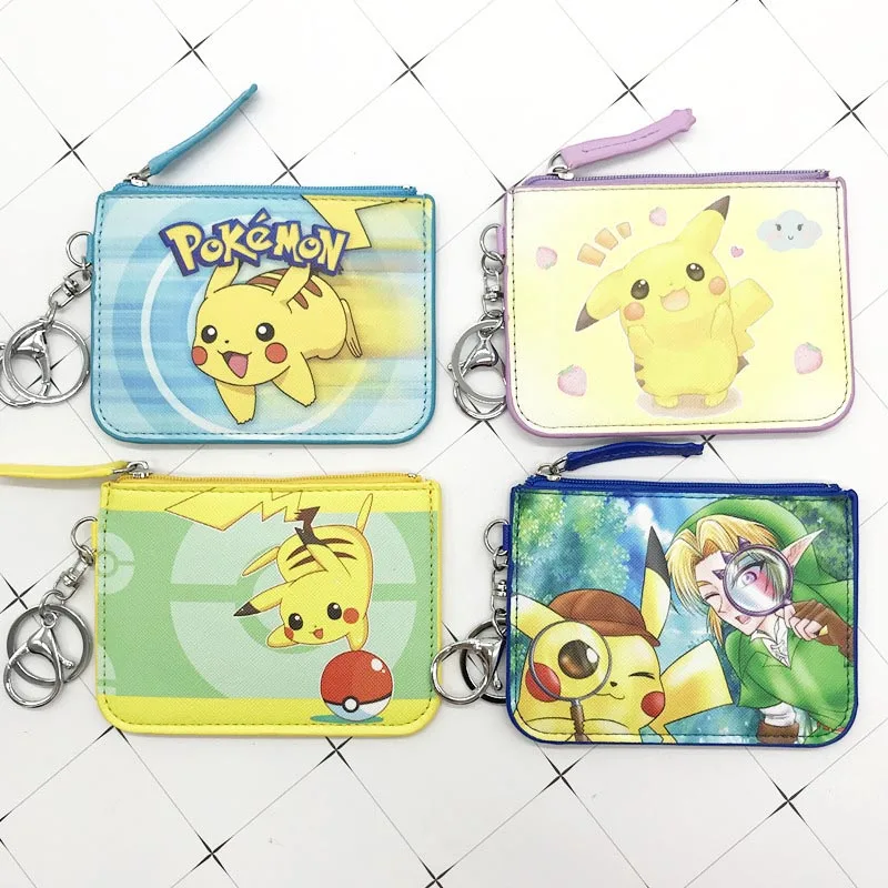 8pcs/ лот Kawaii Pokemon карандаш чехол милый Pikachu кошелек держатель карты канцелярские