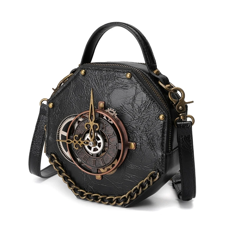Steampunk PU Leather Purse Messenger Bag Handbag Crossbody Shoulder Bag Satchel for Women female