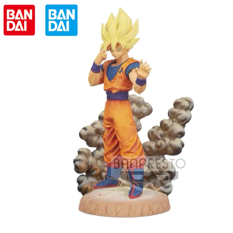 

20cm Original Bandai Dragon Ball Action Figure Second Super Saiyan Son Goku Action Figure Toys for Boys Girls Collection Gifts