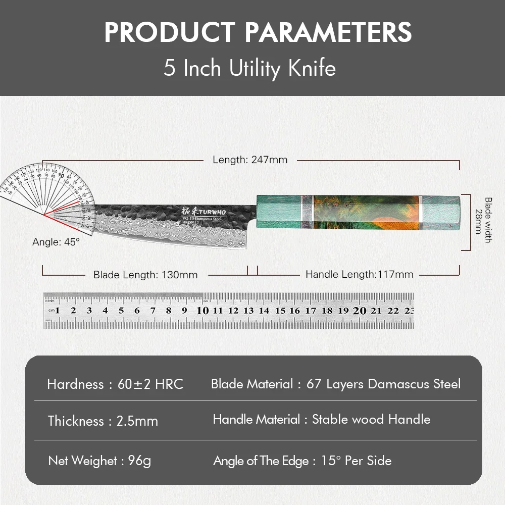 Универсальный нож TURWHO 5 дюймов инструменты для приготовления фруктов мяса