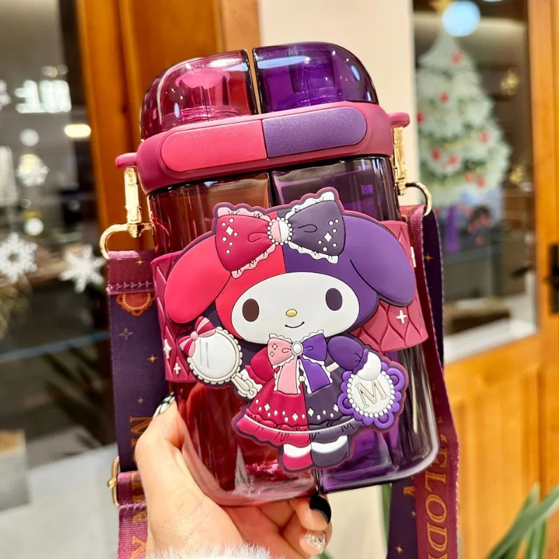 Sanrio Kuromi Кубок Solomie Для Девочек Бутылка Воды С Двойными Стенками Школы Мультяшный