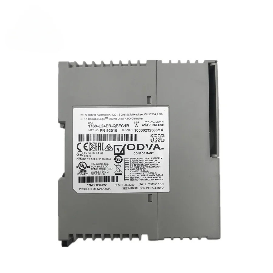 Новый оригинальный контроллер 1769-L24ER-QBFC1B Compact logix 750KB DI/O AI/O