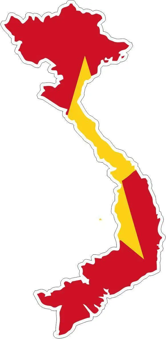 Наклейка на автомобиль карта флаг виниловая внешняя стену macbbook vietnam |