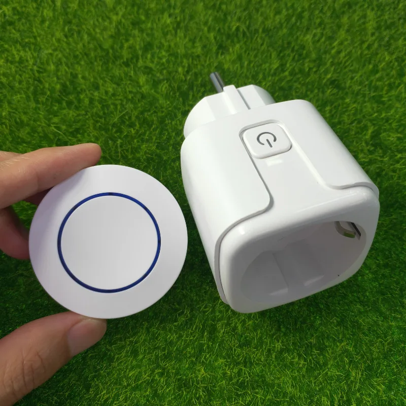 

RF small volume European wireless remote control socket RF Small appliance control socket lamp power+blue XYT random paste