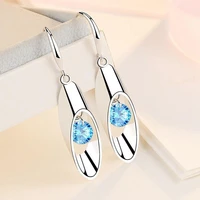 2022 trends new drop earrings women with single cubic zirconia charms fashion accessories for party daily collocation jewelry