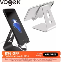 Vogek Mobile Phone Desk Holder Stand Aluminium Alloy Tablet Stand Universal Holder for iPhone 12/Xs/8 plus/ipad Samsung Xiaomi