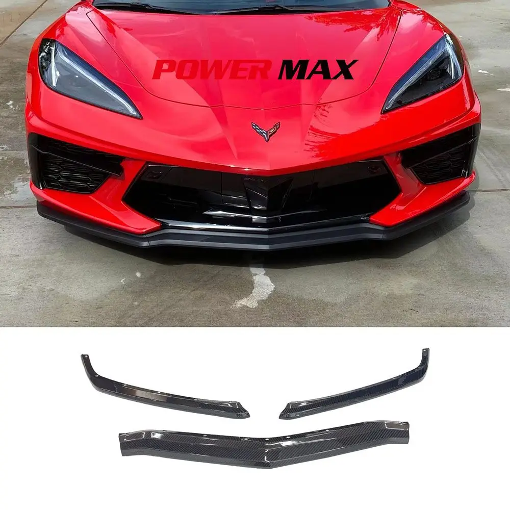 

Комплект губ переднего бампера из углеродного волокна для Chevrolet Corvette C8