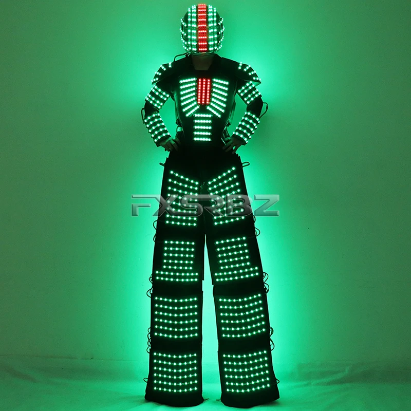 Traje светодиодный светящийся костюм робота Kryoman Light Дэвид Гуетта светодиодные