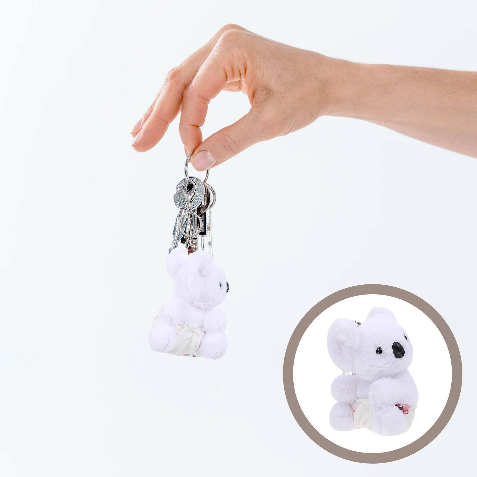 

Kids Car Accessories Plush Animal Keychain Stuffed Keyrings Keys Koala Charm Bag Pendant Decoration Ornaments