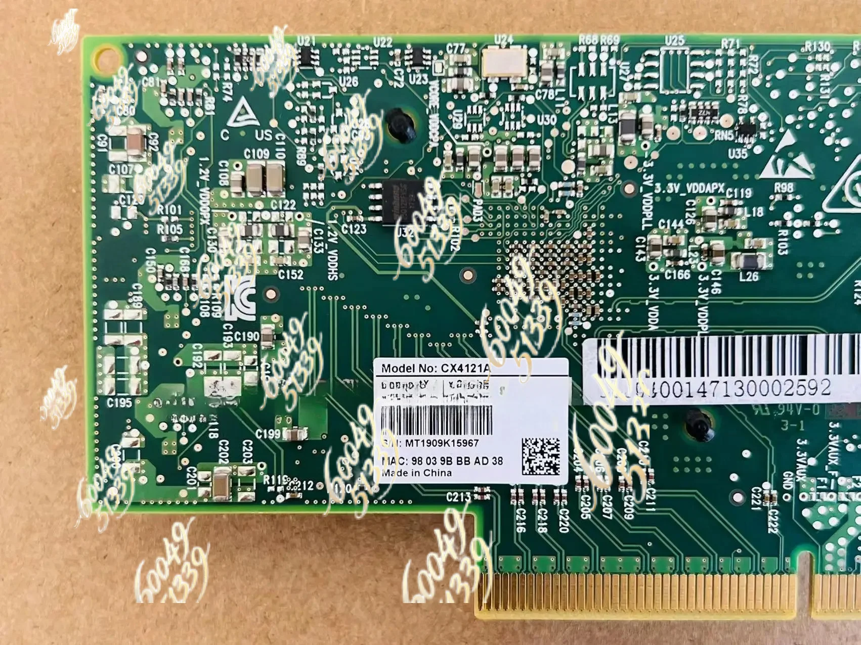 Фото Сетевая карта Mellanox MCX4121A-ACAT ConnectX-4 Lx EN, 25GbE, двухпортовая SFP28, PCIe3.0 x8, в хорошем состоянии, 95% новая. №4