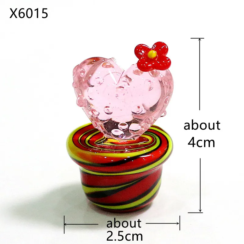 

Цветные стеклянные фигурки кактусов из муранского стекла