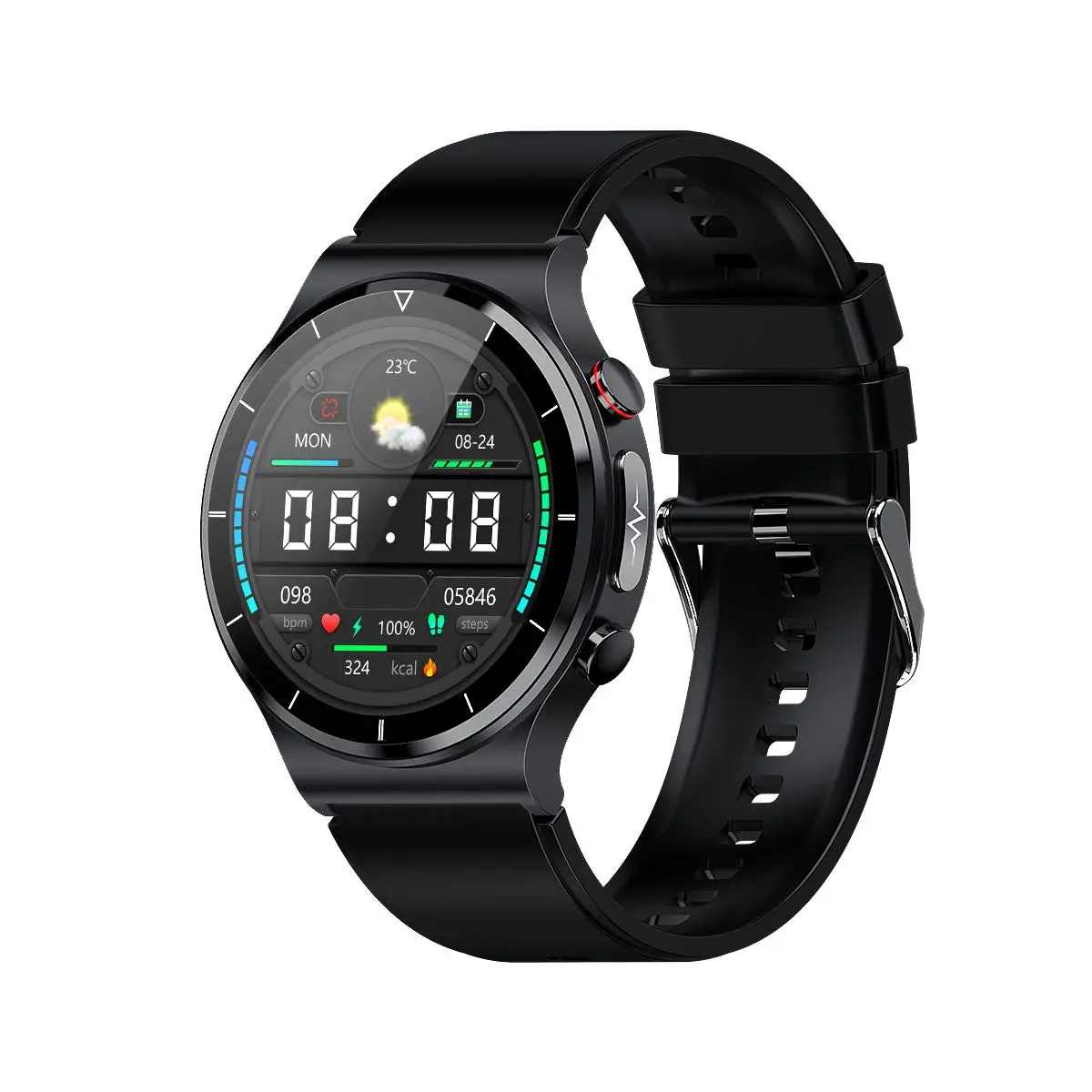

Bakeey E88 1.32 inch 360*360px Screen smartwatch watch ECG+PPG Heart Rate Collector Body Temperature Blood Pressure SpO2 Monitor