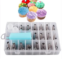 39pcsbox piping pastry nozzle tips stainless steel icing piping nozzle tips pastry bag and convert for diy cake decorating tool