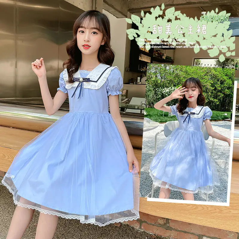 

Girls Dress Summer New Children's 7 Fashion 14 Girl Summer Thin Girl Long Dress Princess Dress for Girls Toddler Girl Clothes 5Y