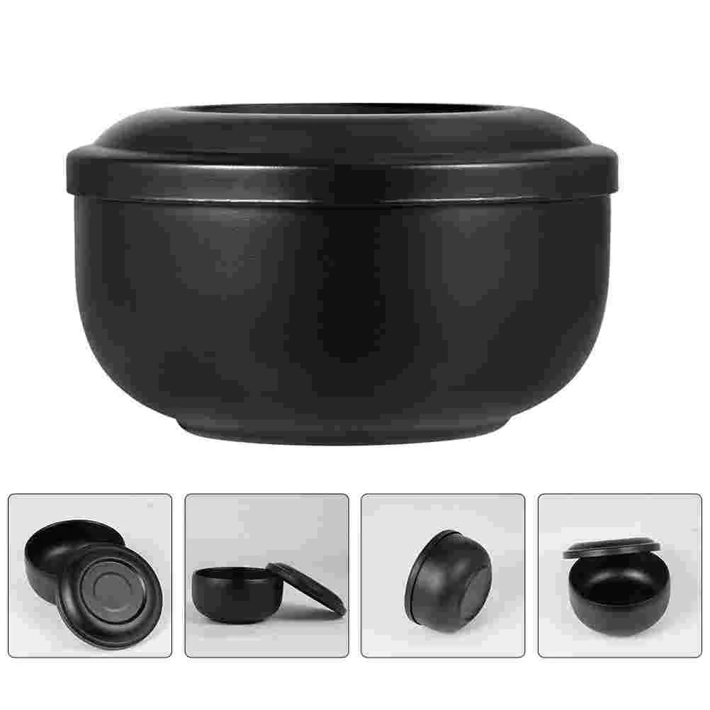 

Shaving Bowl Soap Mug Cup Cream Shave Foaming Container Smooth Mens Facescuttle Mixing Metal Lid Simple Luxury Men Facial