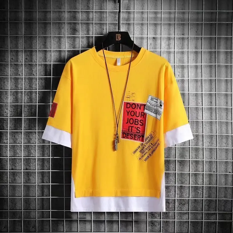 Футболка мужская с коротким рукавом модная тенниска принтом в японском стиле