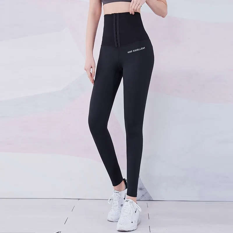 High Waist Yoga Leggings Trainer Women Corset Hip Lift Compression Shaping Fitness Sport Pants Gym Running Tights Tummy Control
