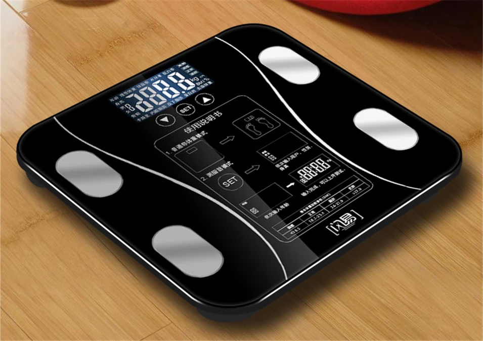 Цифровые весы для ванной умный бытовой прибор измерения массы тела и жира не