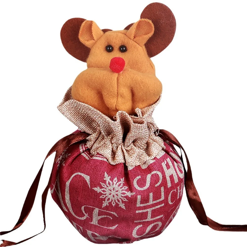 Новогодние пакеты для Яблоков с пересечением границ рождественские конфет на