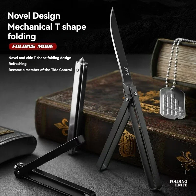 Мини-нож M390 с ручкой из нержавеющей стали уличный EDC портативный распаковный нож